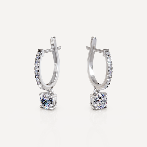 drop-hoop earrings