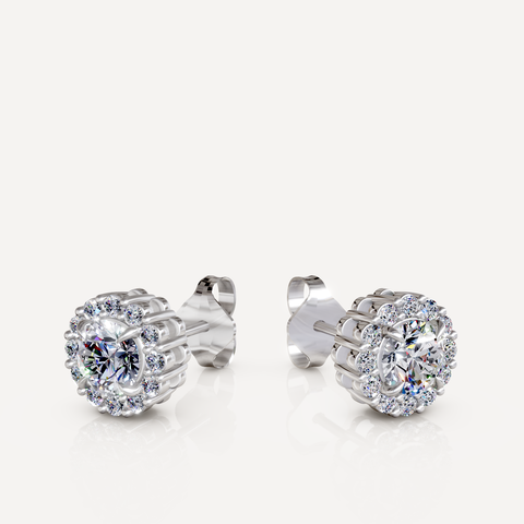 halo stud earrings